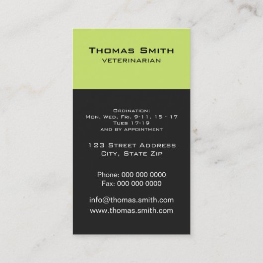 Collie Dog aan de zwarte en witte rand Visitekaartje (Achterkant)