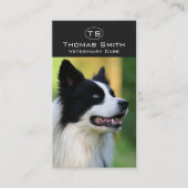 Collie Dog aan de zwarte en witte rand Visitekaartje (Voorkant)