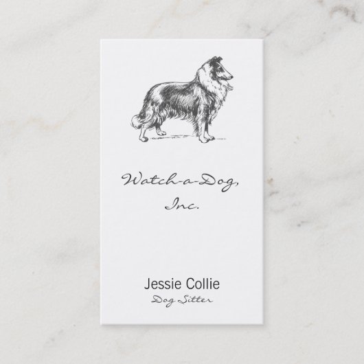 Collie Dog Afsprakenkaartje (Voorkant)