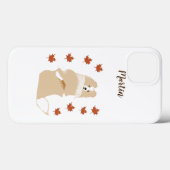Collie Dog, Autumn Leaves Case-Mate iPhone Case (Achterkant (horizontaal))