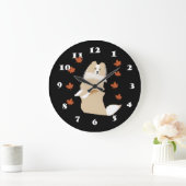 Collie Dog, Autumn Leaves Grote Klok (Huis)