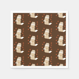 Collie Dog, Autumn Leaves Servet