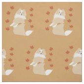 Collie Dog, Autumn Leaves Stof (Swatch)