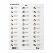 Collie Dog Autumn Wreath Return Address Etiket (Full Sheet)