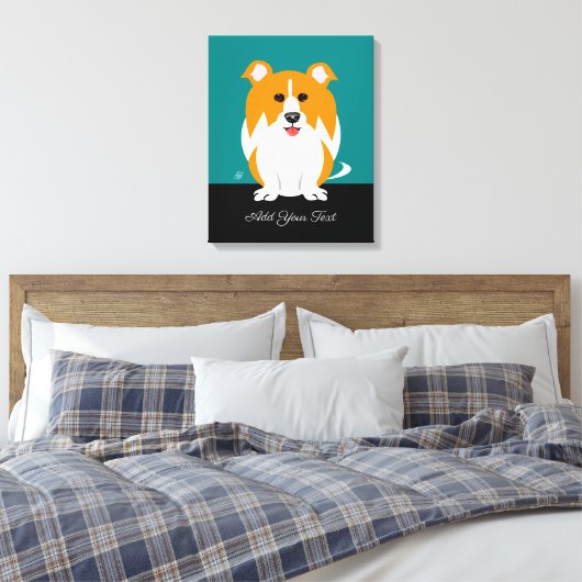Collie Dog Canvas Afdruk (Insitu (Slaapkamer))