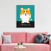 Collie Dog Canvas Afdruk (Insitu (Woonkamer))