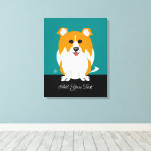 Collie Dog Canvas Afdruk (Insitu (Houten vloer))