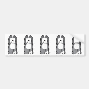 Collie Dog Cartoon Bumpersticker