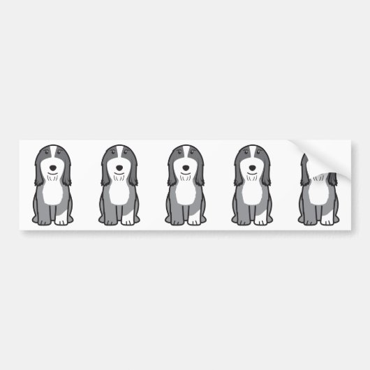 Collie Dog Cartoon Bumpersticker (Voorkant)