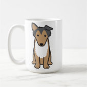 Collie Dog Cartoon Koffiemok (Links)