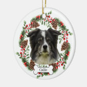 Collie Dog Gepersonaliseerd Ornament voor huisdier (Links)