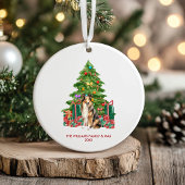 Collie Dog Gepersonaliseerde Kerst Keramisch Ornament