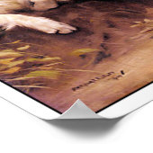 Collie Dog, Girl en Cat Poster Print (Hoek)