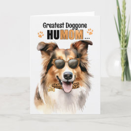 Collie Dog Greatest HuMOM Moederdag Feestdagen Kaart