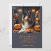 Collie Dog Halloween voor kinderen Feestdagenkaart (Voorkant)