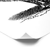  Collie Dog Illustratie van de Grens van 1800 Foto Afdruk (Hoek)