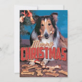 Collie Dog Kerstmis Kaart (Voorkant)