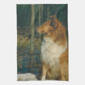 Collie Dog Kitchen Towel Theedoek (Verticaal)