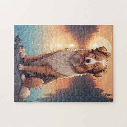 Collie dog legpuzzel (Horizontaal)