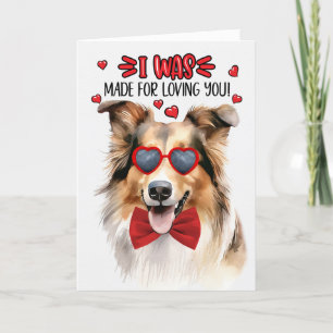 Collie Dog maakte van je Valentijn Feestdagen Kaart
