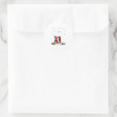 Collie Dog Merry Kerstkerstkerstkerstkerstkerstker Ronde Sticker (Tas)