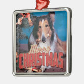 Collie Dog Ornament voor kerstmis (Links)