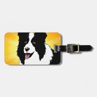 Collie Dog Pop Art Pet Bright aan Bagagelabel