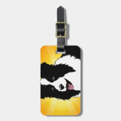 Collie Dog Pop Art Pet Bright aan Bagagelabel (Voorkant verticaal)