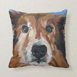 Collie Dog Portrait Pillow Kussen