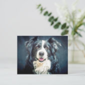 Collie Dog-portret aan de rand Briefkaart (Staand voorkant)