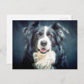 Collie Dog-portret aan de rand Briefkaart (Voorkant / Achterkant)