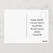 Collie Dog-portret aan de rand Briefkaart (Achterkant)