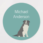 Collie Dog-rand, waterdicht label (Design 2)