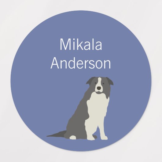 Collie Dog-rand, waterdicht label (Design 1)
