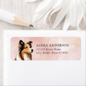Collie Dog Retouradres Labels (Insitu)