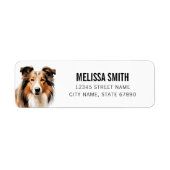 Collie Dog Retouradres Labels (Voorkant)
