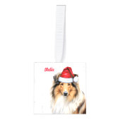 Collie Dog Two Photo Kerstfeestay Decoratie (Voorkant)