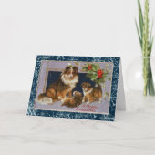  Collie Dogs Kerst Kaart (Voorkant)