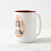 Collie Egg Tweekleurige Koffiemok (Voorkant rechts)