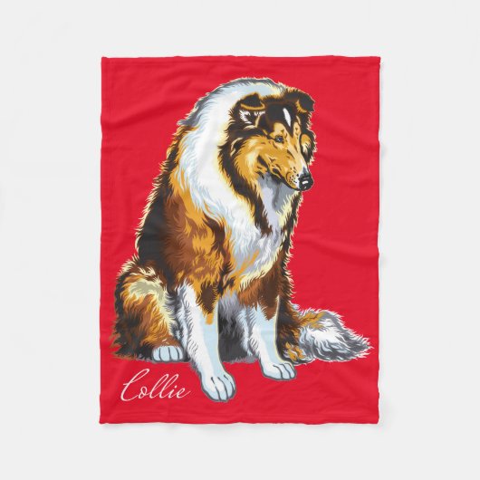 collie fleece deken (Voorkant)