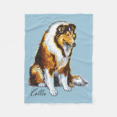 collie fleece deken (Voorkant)