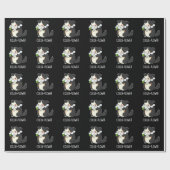 Collie-flower Funny Border Collie Dog Pun Dark BG Cadeaupapier (Vlak)