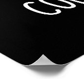 Collie-flower Funny Border Collie Dog Pun Dark BG Poster (Hoek)