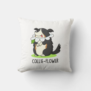 Collie-flower Funny Border Collie Dog Pun Kussen