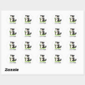 Collie-flower Funny Border Collie Dog Pun Ronde Sticker (Vel)