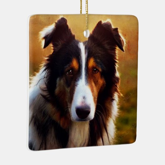 Collie Front Uitzicht Keramisch Ornament (Rechts)