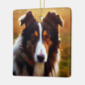 Collie Front Uitzicht Keramisch Ornament (Links)