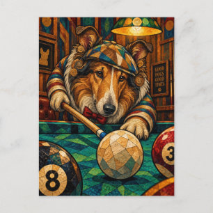 Collie, Geometrisch Mozaïek Briefkaart