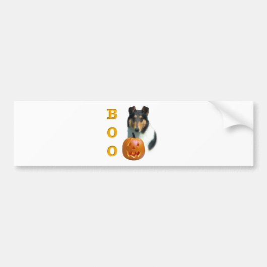 Collie (glad) Boo Bumpersticker (Voorkant)