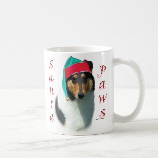 Collie (glad) Santa Paws Koffiemok (Rechts)